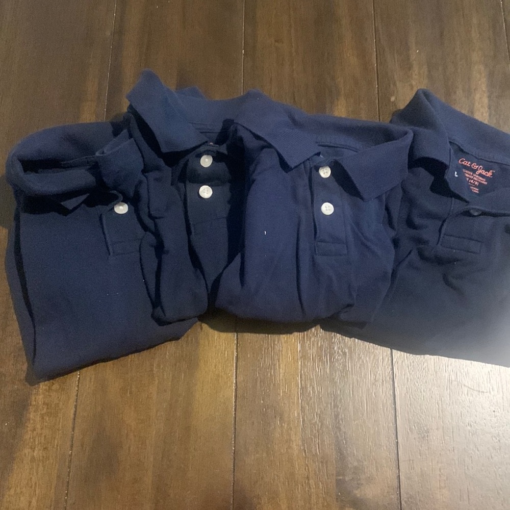 Boys 5T Navy Blue Uniform Polo Shirts